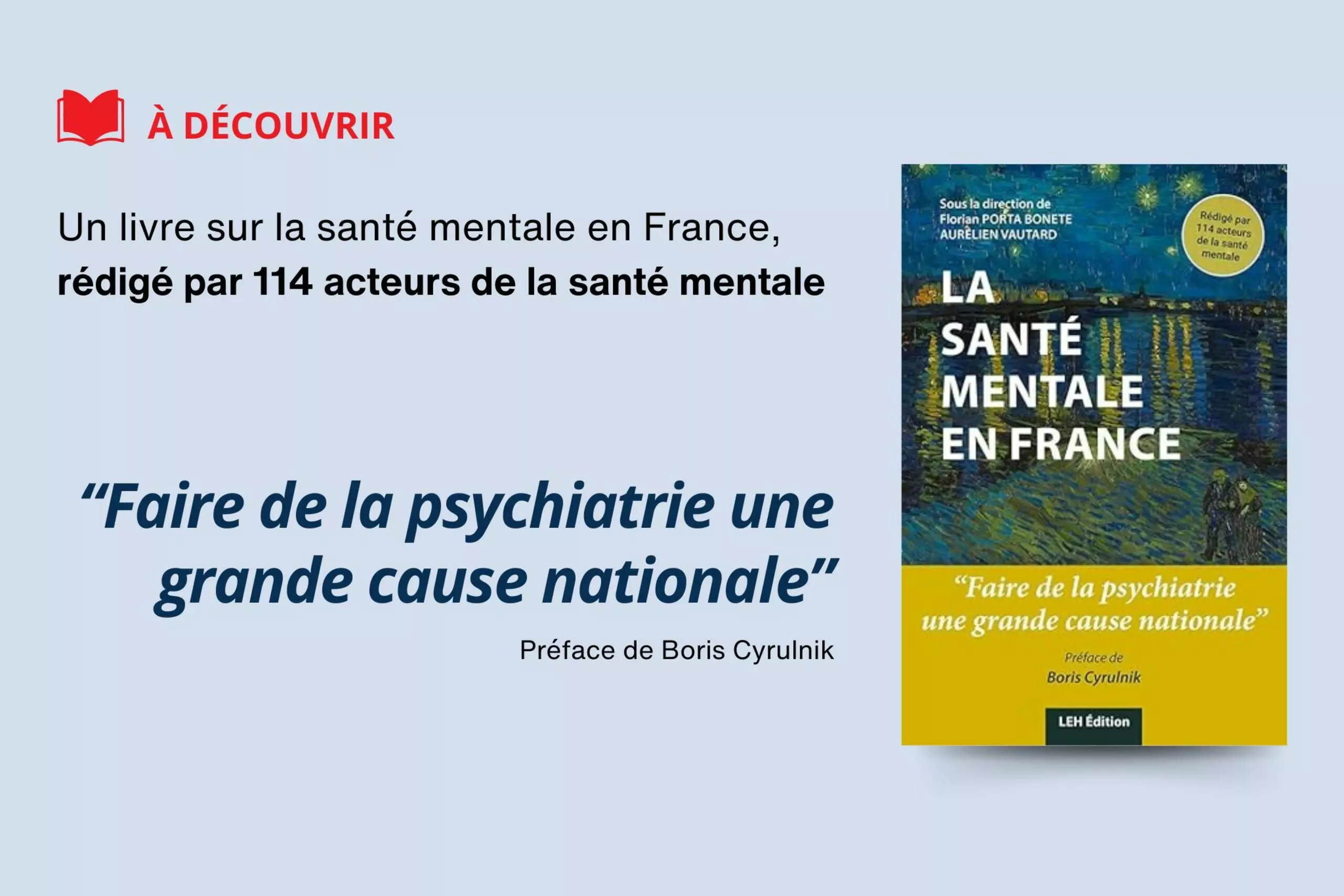La Santé Mentale en France sous la direction de Florian Porta Bonete et Aurélien Vautard
