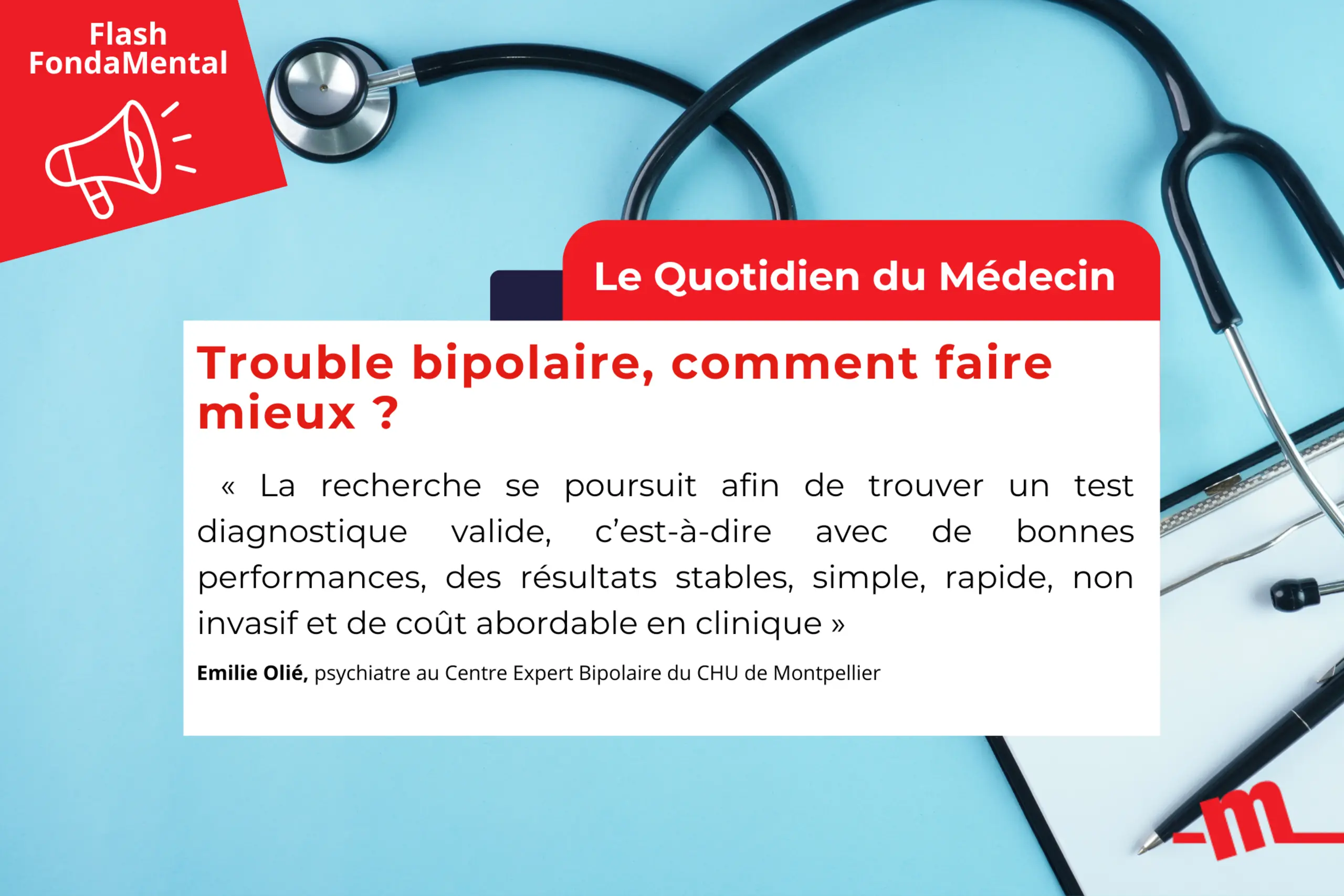 Le Quotidien du Médecin : Trouble bipolaire, comment faire mieux ?