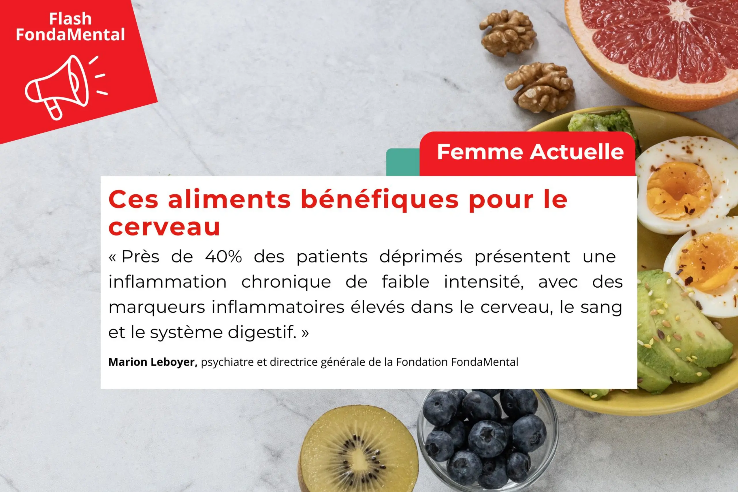 Femme Actuelle | Ces aliments bénéfiques pour le cerveau