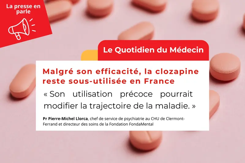Le Quotidien du Médecin | Malgré son efficacité, la clozapine reste sous-utilisée en France Le Quotidien du Médecin | Malgré son efficacité, la clozapine reste sous-utilisée en France